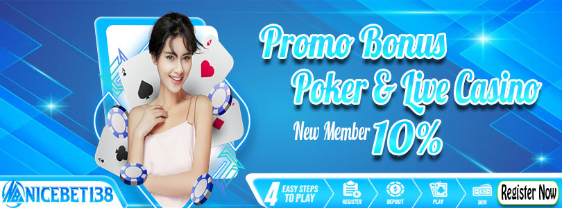 Bonus New Member Live Casino 10%